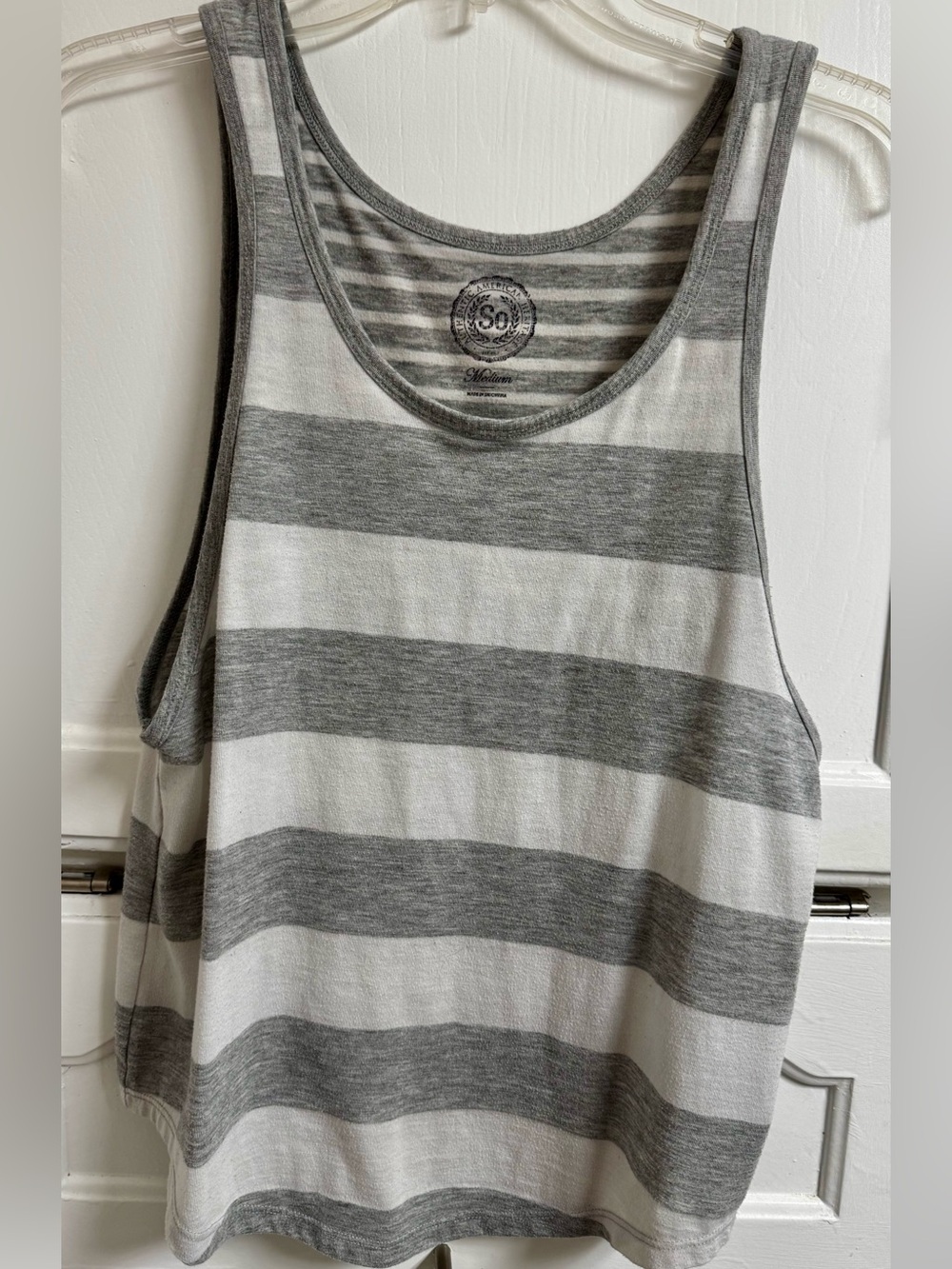 Authentic American Heritage Striped Tank Top Gray & White - Women’s Medium